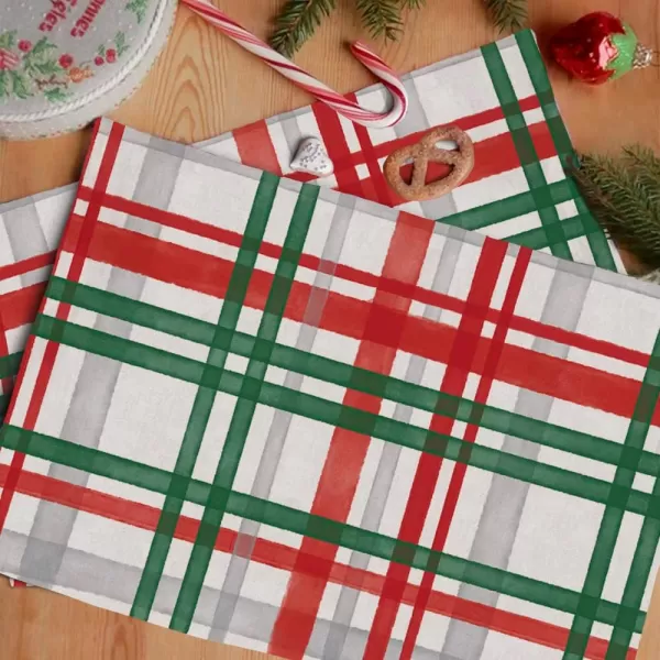 Christmas Decorations Green Red Buffalo Plaid Placemats 18x12 Inches Seasonal Winter Decor Farmhouse Indoor Vintage Theme Gathering Holiday Dinner Party AP217Christmas Decorations Green Red Buffalo Plaid Placemats 18x12 Inches Seasonal Winter Decor Farmhouse Indoor Vintage Theme Gathering Holiday Dinner Party AP217