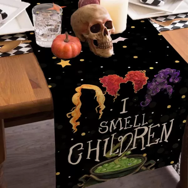 Halloween Decorations Sanderson Sisters Table Runner 13x72 Inches Seasonal I Smell Children Fall Decor Holiday Farmhouse Indoor Vintage Theme Gathering Dinner Party AT331Halloween Decorations Sanderson Sisters Table Runner 13x72 Inches Seasonal I Smell Children Fall Decor Holiday Farmhouse Indoor Vintage Theme Gathering Dinner Party AT331
