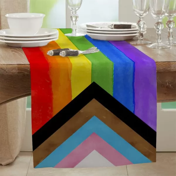 LGBTQ Pride Decorations Rainbow Stripes Table Runner 13 x 72 Inch Love Wins Gay Lesbian Pansexual Party Decor Rustic Vintage AT278LGBTQ Pride Decorations Rainbow Stripes Table Runner 13 x 72 Inch Love Wins Gay Lesbian Pansexual Party Decor Rustic Vintage AT278