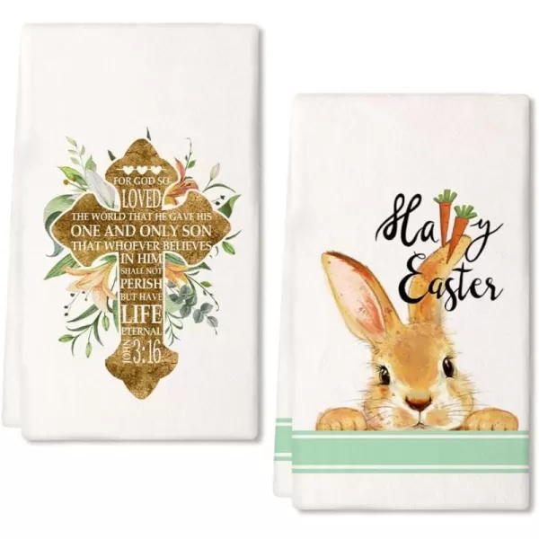 ARKENY Easter Kitchen Towels for Easter Decor Orange Bunny Dish Towels 18x26 Inch Ultra Absorbent Bar Drying Cloth Flower Hand Towel for Kitchen Bathroom Party Easter Decorations Set of 2ARKENY Easter Kitchen Towels for Easter Decor Orange Bunny Dish Towels 18x26 Inch Ultra Absorbent Bar Drying Cloth Flower Hand Towel for Kitchen Bathroom Party Easter Decorations Set of 2