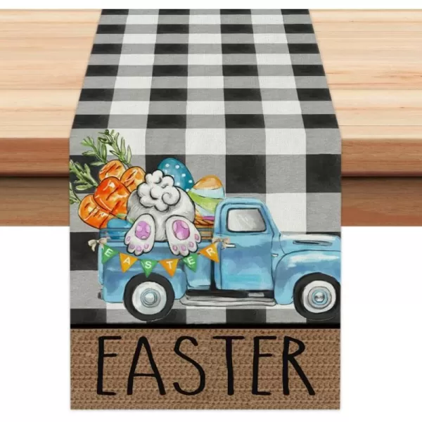 ARKENY Easter Table Runner 72 Inches Rabbit Trucks Carrot Coffee Home Dining Indoor Seasonal Spring Holiday Farmhouse Tabletop Decor AT368ARKENY Easter Table Runner 72 Inches Rabbit Trucks Carrot Coffee Home Dining Indoor Seasonal Spring Holiday Farmhouse Tabletop Decor AT368