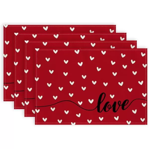 Red Placemats Set of 4 - 12