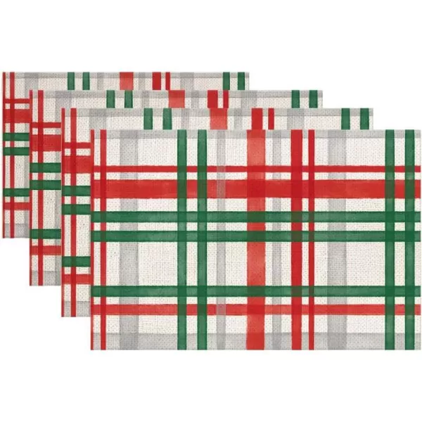 Christmas Decorations Green Red Buffalo Plaid Placemats 18x12 Inches Seasonal Winter Decor Farmhouse Indoor Vintage Theme Gathering Holiday Dinner Party AP217Christmas Decorations Green Red Buffalo Plaid Placemats 18x12 Inches Seasonal Winter Decor Farmhouse Indoor Vintage Theme Gathering Holiday Dinner Party AP217
