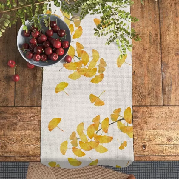 imageARKENY Fall Maple Leaf Pumpkin Table Runner 13x72 Inches Check Truck Holiday Indoor Outdoor Table Decoration for Home