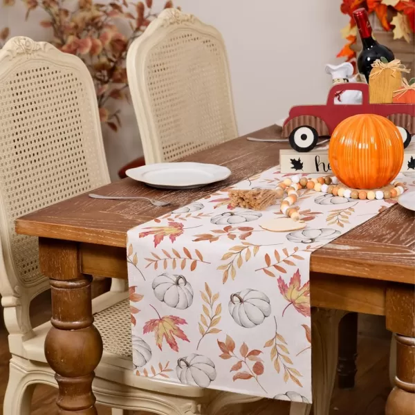 imageARKENY Fall Pumpkin Orange Table Runner 13x36 Inches Holiday Indoor Outdoor Table Decoration for HomeTable Runner  13X60