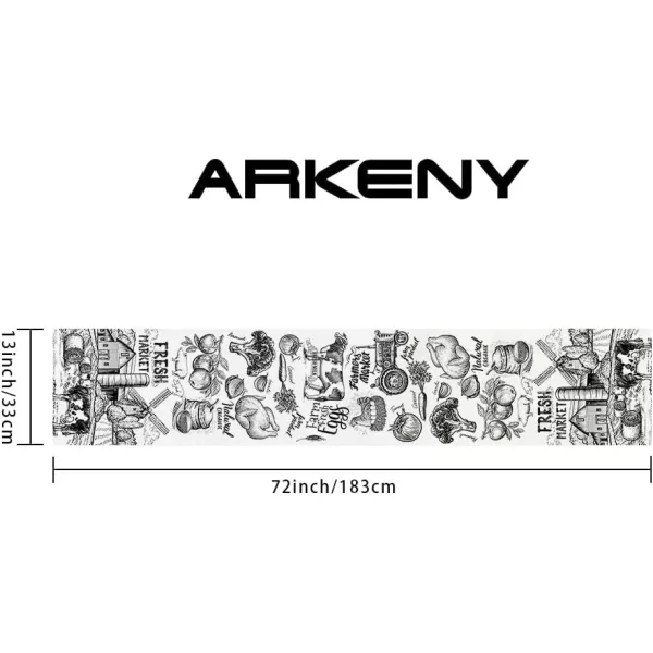 imageARKENY Farm Cow Thanksgiving Fall Table Runner 13x72 Inches Tractor Milk Crop Fresh Market Farmhouse Holiday Indoor Outdoor Table Decoration for HomeTable Runner  13X72