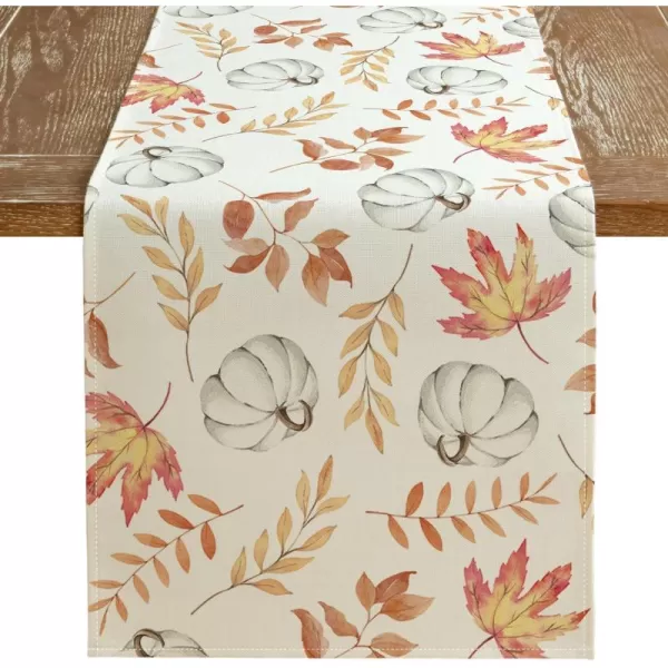 imageARKENY Fall Pumpkin Orange Table Runner 13x36 Inches Holiday Indoor Outdoor Table Decoration for HomeTable Runner  13X36