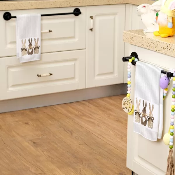 imageARKENY Easter Kitchen Towels Set of 2Beige Bunny Dish Towels 18x26 Inch Drying DishclothFarmhouse Home Seasonal Spring Decorations AD220