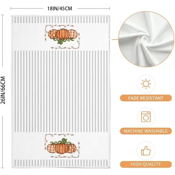 imageARKENY Fall Kitchen Towels Set of 2Orange Pumpkin Maple Autumn Dish Towels 18x26 Inch Drying DishclothFarmhouse Home Decoration AD116Orange