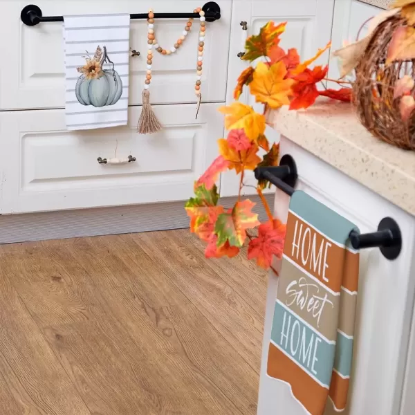 imageARKENY Fall Kitchen Towels for Fall Decor Blue Pumpkin Home Sweet Home Autumn Dish Towels 18x26 Inch Set of 2Farmhouse Home Thanksgiving Harvest Vintage Decorations AD361