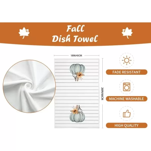 imageARKENY Fall Kitchen Towels for Fall Decor Blue Pumpkin Home Sweet Home Autumn Dish Towels 18x26 Inch Set of 2Farmhouse Home Thanksgiving Harvest Vintage Decorations AD361