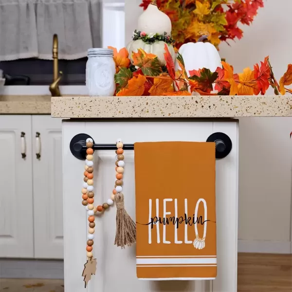 imageARKENY Fall Kitchen Towels for Fall DecorGrey Buffalo Plaid Pumpkin Floral Autumn Dish Towels 18x26 Inch Set of 2Farmhouse Home Thanksgiving Harvest Vintage Decorations AD357