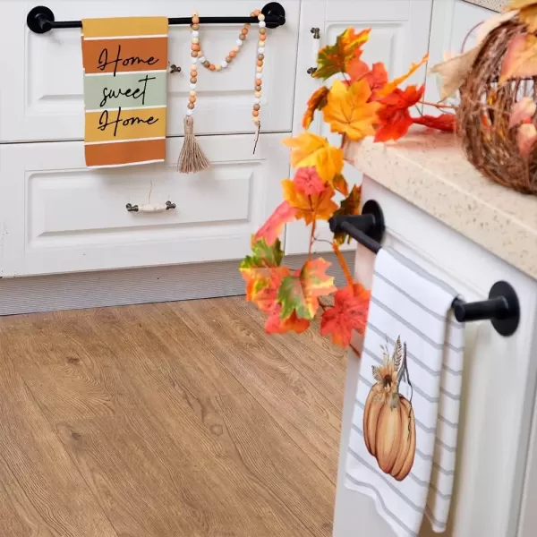 imageARKENY Fall Kitchen Towels for Fall DecorOrange Pumpkin Vase Sunflower Autumn Dish Towels 18x26 Inch Set of 4Farmhouse Home Thanksgiving Harvest Vintage Decorations AD373