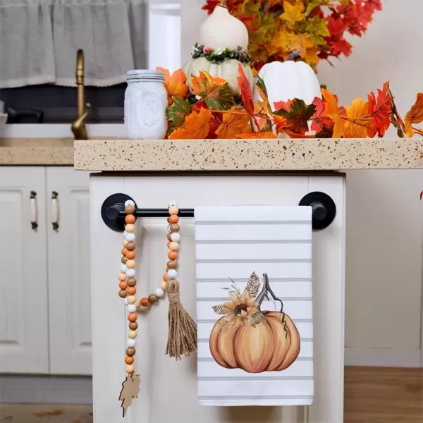 imageARKENY Fall Kitchen Towels for Fall DecorOrange Pumpkin Vase Sunflower Autumn Dish Towels 18x26 Inch Set of 4Farmhouse Home Thanksgiving Harvest Vintage Decorations AD373