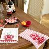 imageARKENY Valentines Day Kitchen Towels Set of 2Red Buffalo Plaid Eucalyptus Leaves Heart Dish Towels 18x26 Inch Drying DishclothFarmhouse Home Wedding Decoration AD164