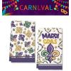 imageMardi Gras Kitchen Towels Set of 2Purple Fleur de lis Beads Dish Hand Towels Holiday Carnival New Orleans Seasonal Decorations DD070