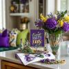 imageMardi Gras Kitchen Towels Set of 2Purple Mask Fleur de lis Beads Dish Hand Towels Holiday Carnival New Orleans Seasonal Decorations DD069