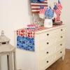 imageARKENY 4th of July Memorial Day Table Runner 13x72 Inches American Flag Floral Holiday Farmhouse Red Blue Burlap Indoor Patriotic Independence Table Decor for Home Party AT61772Table Runner  13X108