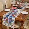 imageARKENY 4th of July Memorial Day Table Runner 13x72 Inches Eucalyptus Leaves American Flag Floral Holiday Farmhouse Burlap Indoor Patriotic Independence Table Decor for Home Party AT61572Table Runner  13X72