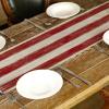 imageARKENY 4th of July Memorial Day Table Runner 13x72 Inches Star American Flag Holiday Farmhouse Stripe Burlap Indoor Kitchen Dining Patriotic Independence Table Decor for Home Party AT22072