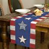 imageARKENY 4th of July Memorial Day Table Runner 48x13 Inches American Flag Stars Stripe Holiday Farmhouse Burlap Indoor Kitchen Dining Patriotic Independence Table Decor for Home PartyTable Runner  13X60