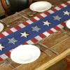 imageARKENY 4th of July Memorial Day Table Runner 48x13 Inches American Flag Stars Stripe Holiday Farmhouse Burlap Indoor Kitchen Dining Patriotic Independence Table Decor for Home PartyTable Runner  13X48