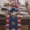 imageARKENY 4th of July Memorial Day Table Runner 48x13 Inches American Flag Stars Stripe Holiday Farmhouse Burlap Indoor Kitchen Dining Patriotic Independence Table Decor for Home PartyTable Runner  13X72