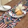 imageARKENY 4th of July Patriotic Table Runner 72 Inches Blue Freedom Sign American Independence Day Holiday Home Coffee Table Dining Farmhouse Party Tabletop Decoration AT42872