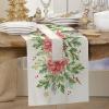 imageARKENY Christmas Floral Leaf Table Runner 13x72 Inches Winter Holiday Indoor Outdoor Table Decoration for Home