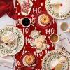 imageARKENY Christmas Red Table Runner 13x72 Inches Ho Winter Holiday Indoor Outdoor Table Decoration for HomeTable Runner  13X72