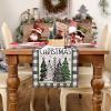 imageARKENY Merry Christmas Tree Buffalo Plaid Table Runner 13x72 Inches Green Winter Holiday Indoor Outdoor Table Decoration for HomeGreen