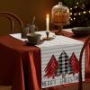 imageARKENY Merry Christmas Tree Table Runner 13x72 Inches Stripe Winter Holiday Indoor Outdoor Table Decoration for Home