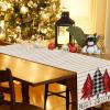 imageARKENY Merry Christmas Tree Table Runner 13x72 Inches Stripe Winter Holiday Indoor Outdoor Table Decoration for Home