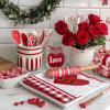 imageRed Buffalo Plaid Love Valentines Day Kitchen Towels Set of 2Heart Dish Hand Towels Holiday Anniversary Wedding Seasonal Decorations DD059