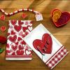 imageRed Buffalo Plaid Love Valentines Day Kitchen Towels Set of 2Heart Dish Hand Towels Holiday Anniversary Wedding Seasonal Decorations DD059