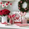 imageRed Love Valentines Day Kitchen Towels Set of 2Heart Tree Dish Hand Towels Holiday Anniversary Wedding Seasonal Decorations DD058