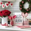 imageValentines Day Kitchen Towels Set of 2Pink Love Heart Dish Hand Towels Holiday Anniversary Wedding Seasonal Decorations DD054