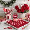 imageValentines Day Kitchen Towels Set of 2Red Love Heart Dish Hand Towels HolidayAnniversary Wedding Seasonal Decorations DD055