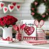 imageValentines Day Kitchen Towels Set of 2Red Love Heart Dish Hand Towels HolidayAnniversary Wedding Seasonal Decorations DD055