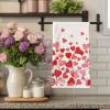 imagePink Love Vase Valentines Day Kitchen Towels Set of 2Heart Dish Hand Towels Holiday Anniversary Wedding Seasonal Decorations DD067
