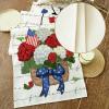 imageARKENY 4th of July Patriotic Table Runner 72 Inches Red Floral Flag American Independence Day Holiday Home Coffee Table Dining Farmhouse Party Tabletop Decoration AT41672