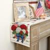 imageARKENY 4th of July Patriotic Table Runner 72 Inches Red Floral Flag American Independence Day Holiday Home Coffee Table Dining Farmhouse Party Tabletop Decoration AT41672