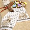 imageARKENY Easter Kitchen Towels Set of 2Beige Polka Dot Bunny Hello Peeps Dish Towels 18x26 Inch Drying DishclothFarmhouse Holiday Seasonal Spring Decorations AD237
