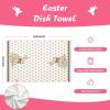 imageARKENY Easter Kitchen Towels Set of 2Beige Polka Dot Bunny Hello Peeps Dish Towels 18x26 Inch Drying DishclothFarmhouse Holiday Seasonal Spring Decorations AD237