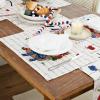 imageARKENY 4th of July Decorations Hydrangea Floral Placemats 12x18 Inches Memorial Day Patriotic Freedom Sign Place mats Independence Day Decor AP27818
