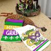 imageARKENY Mardi Gras Kitchen Towels Set of 2Green Fleur De Lis Eye Mask Dish Towels 18x26 Inch Drying DishclothFarmhouse Home Mardi Gras Carnival Seasonal Holiday Decorations AD194