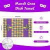 imageARKENY Mardi Gras Kitchen Towels Set of 2Purple Fleur De Lis Beads Dish Towels 18x26 Inch Drying DishclothFarmhouse Home Mardi Gras Carnival Seasonal Holiday Decorations AD195