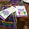 imageARKENY Mardi Gras Kitchen Towels Set of 2Purple Fleur De Lis Crayfish Dish Towels 18x26 Inch Drying DishclothFarmhouse Home Mardi Gras Carnival Seasonal Holiday Decorations AD193