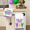 imageARKENY Mardi Gras Kitchen Towels Set of 2Purple Fleur De Lis Crayfish Dish Towels 18x26 Inch Drying DishclothFarmhouse Home Mardi Gras Carnival Seasonal Holiday Decorations AD193
