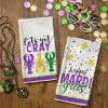 imageARKENY Mardi Gras Kitchen Towels Set of 2Purple Fleur De Lis Crayfish Dish Towels 18x26 Inch Drying DishclothFarmhouse Home Mardi Gras Carnival Seasonal Holiday Decorations AD193
